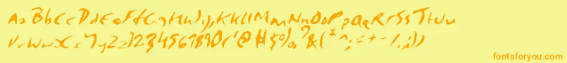 fuente ElmoreItalic – Fuentes Naranjas Sobre Fondo Amarillo