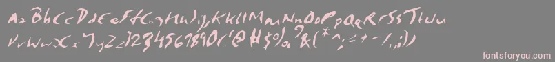 Fonte ElmoreItalic – fontes rosa em um fundo cinza