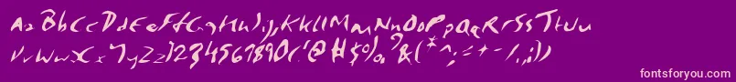 ElmoreItalic-Schriftart – Rosa Schriften auf violettem Hintergrund