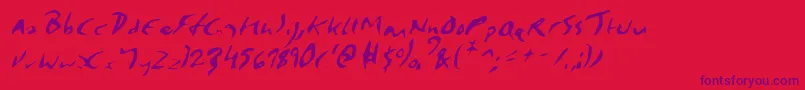 Шрифт ElmoreItalic – фиолетовые шрифты на красном фоне