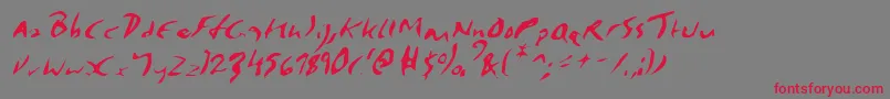 fuente ElmoreItalic – Fuentes Rojas Sobre Fondo Gris