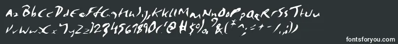 フォントElmoreItalic – 白い文字