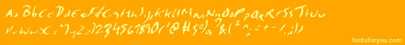 fuente ElmoreItalic – Fuentes Amarillas Sobre Fondo Naranja