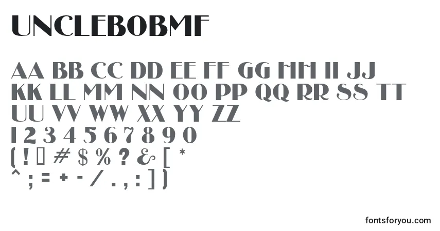UncleBobMf-fontti – aakkoset, numerot, erikoismerkit