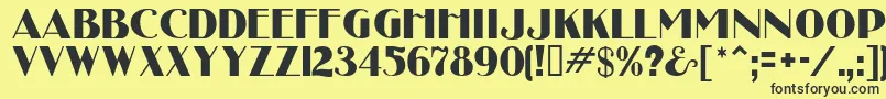 UncleBobMf Font – Black Fonts on Yellow Background