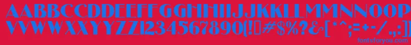 UncleBobMf Font – Blue Fonts on Red Background