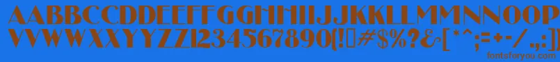 Шрифт UncleBobMf – коричневые шрифты на синем фоне