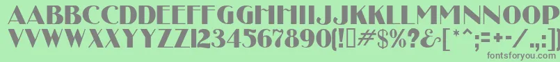 フォントUncleBobMf – 緑の背景に灰色の文字