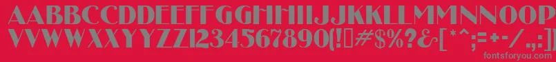 UncleBobMf Font – Gray Fonts on Red Background