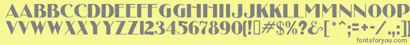 UncleBobMf Font – Gray Fonts on Yellow Background