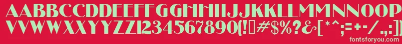 UncleBobMf Font – Green Fonts on Red Background