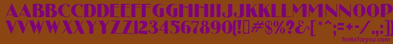 UncleBobMf Font – Purple Fonts on Brown Background