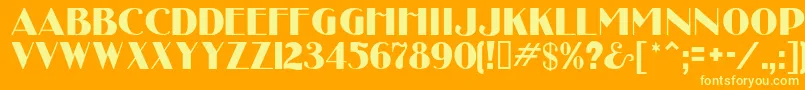 UncleBobMf Font – Yellow Fonts on Orange Background