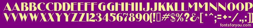 UncleBobMf Font – Yellow Fonts on Purple Background