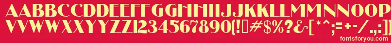 UncleBobMf Font – Yellow Fonts on Red Background