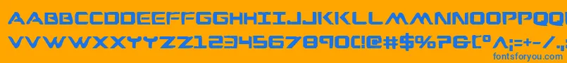 WarEagleBold Font – Blue Fonts on Orange Background