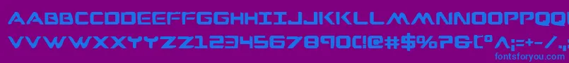 WarEagleBold Font – Blue Fonts on Purple Background