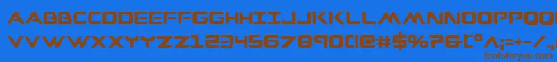 WarEagleBold Font – Brown Fonts on Blue Background