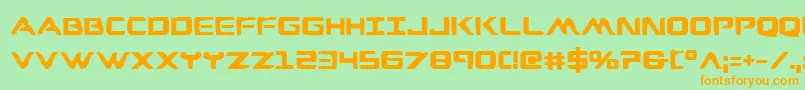 WarEagleBold Font – Orange Fonts on Green Background