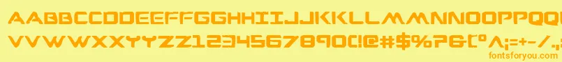 WarEagleBold Font – Orange Fonts on Yellow Background