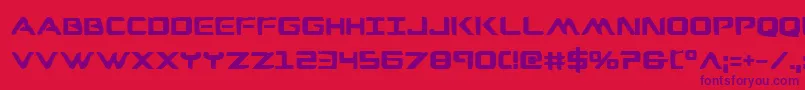 WarEagleBold Font – Purple Fonts on Red Background