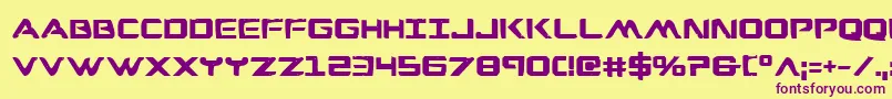 WarEagleBold Font – Purple Fonts on Yellow Background
