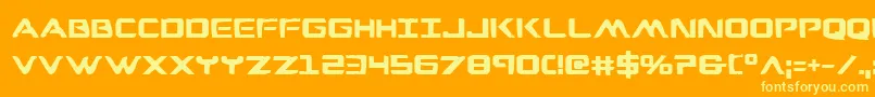WarEagleBold Font – Yellow Fonts on Orange Background