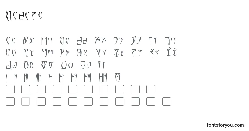 Schriftart Daedra – Alphabet, Zahlen, spezielle Symbole