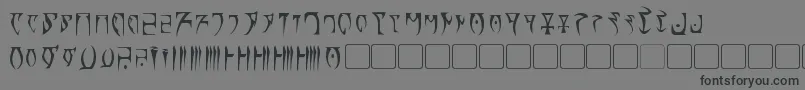 フォントDaedra – 黒い文字の灰色の背景