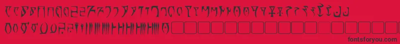 Daedra Font – Black Fonts on Red Background
