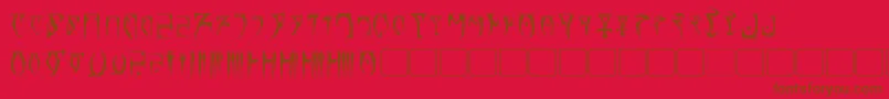 Daedra Font – Brown Fonts on Red Background