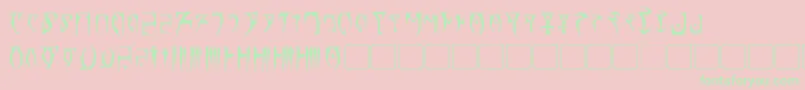 Daedra Font – Green Fonts on Pink Background