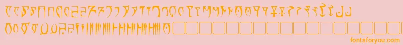 Daedra Font – Orange Fonts on Pink Background