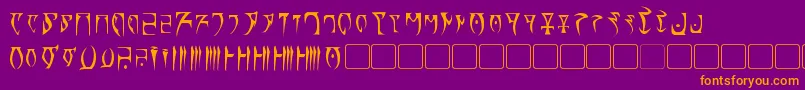 Daedra Font – Orange Fonts on Purple Background