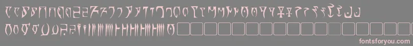 Daedra Font – Pink Fonts on Gray Background