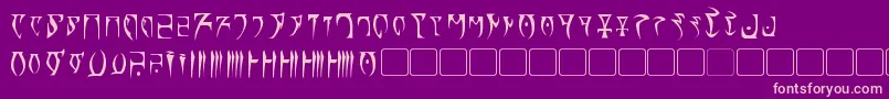 Daedra Font – Pink Fonts on Purple Background