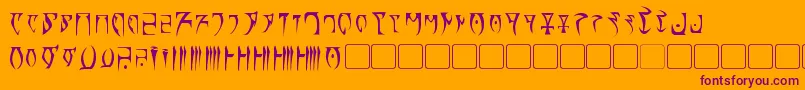 Daedra Font – Purple Fonts on Orange Background