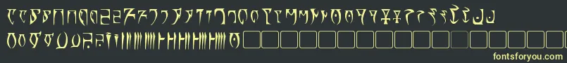 Daedra Font – Yellow Fonts on Black Background