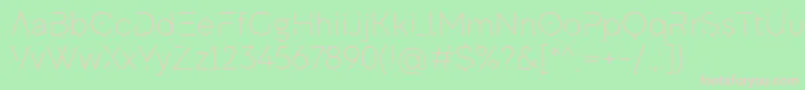 MadeEvolveSansThinEvoPersonalUse Font – Pink Fonts on Green Background