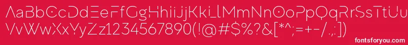 フォントMadeEvolveSansThinEvoPersonalUse – 赤い背景に白い文字