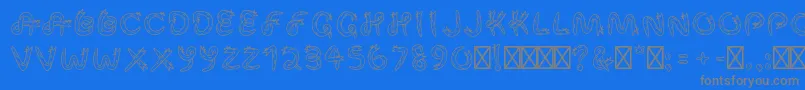 SnekRegular Font – Gray Fonts on Blue Background