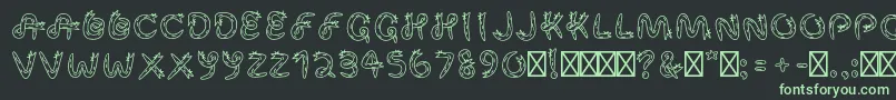 SnekRegular Font – Green Fonts on Black Background