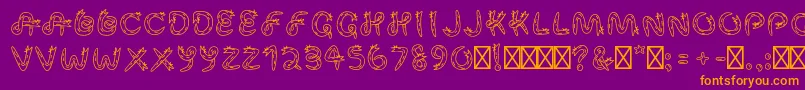 SnekRegular Font – Orange Fonts on Purple Background