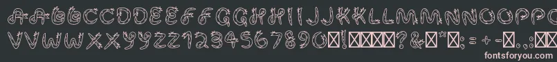 SnekRegular Font – Pink Fonts on Black Background