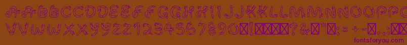 SnekRegular Font – Purple Fonts on Brown Background
