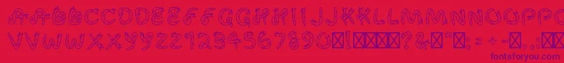 SnekRegular Font – Purple Fonts on Red Background