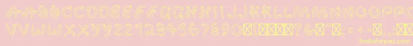 SnekRegular Font – Yellow Fonts on Pink Background