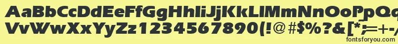 Шрифт ErgoultraRegularDb – чёрные шрифты на жёлтом фоне
