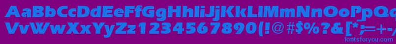 ErgoultraRegularDb Font – Blue Fonts on Purple Background