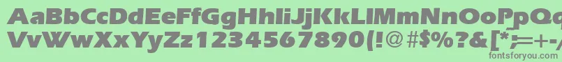 フォントErgoultraRegularDb – 緑の背景に灰色の文字